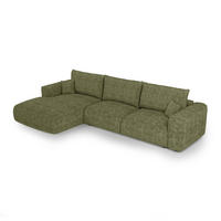 LINKSECK-SCHLAFSOFA mit Stauraum COMO Cord Olivgrün 297cm - Olivgrün/Grün, Textil (297/167cm) - Premium Interiors