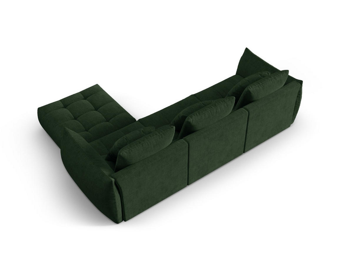 SOFA modular Bloom aus strukturiertem Stoff moosgrün 2 Sitzplätze - Salbeigrün, Textil (216/332cm) - Micadoni