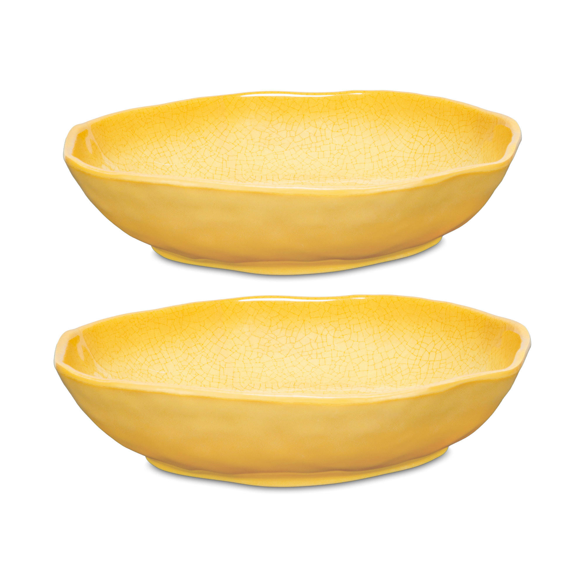 TELLER tief / Suppenteller Ø 21 cm Atmosfera ocker Set mit 2 Stück - Currygelb, Kunststoff (21/21/5cm)