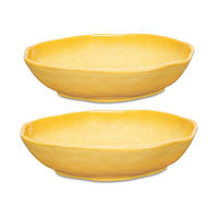 TELLER tief / Suppenteller Ø 21 cm Atmosfera ocker Set mit 2 Stück - Currygelb, Kunststoff (21/21/5cm)