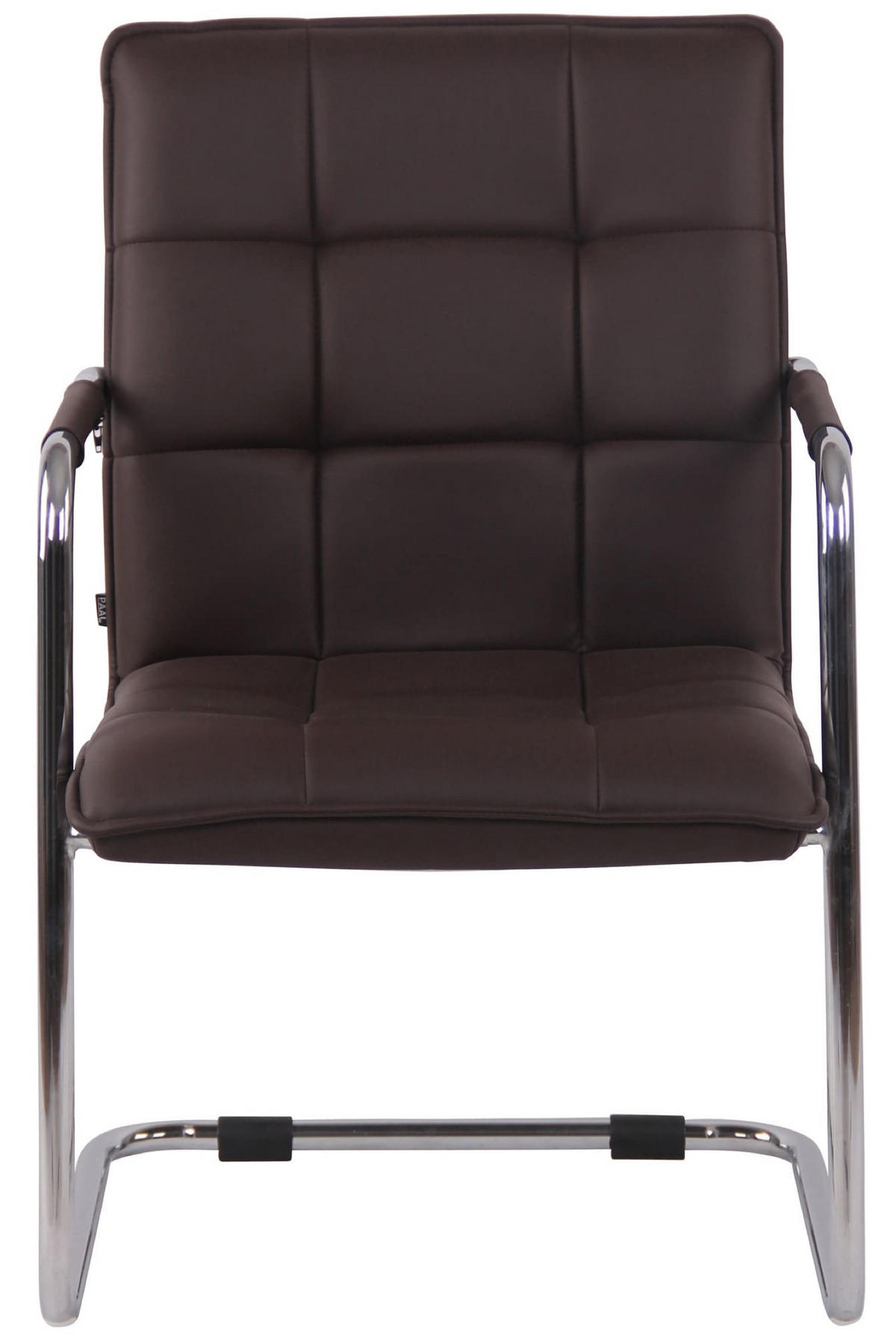 BESUCHERSTÜHLE Gant - 2er Set Kunstleder chrom braun - Chromfarben/Braun, Textil/Metall (57/89/64cm) - TPFLiving