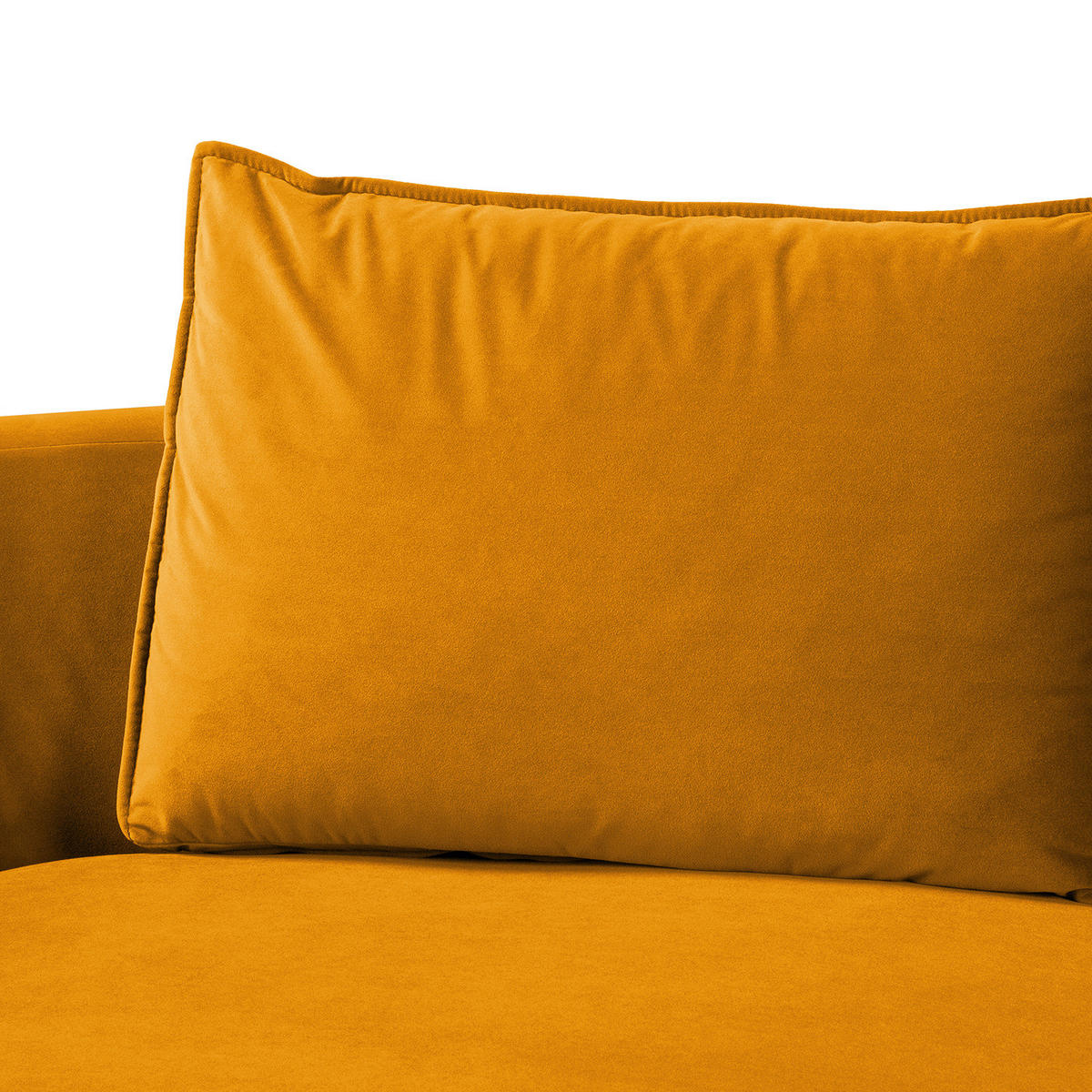 OTTOMANE - modular - Schwarz/Orange, Kunststoff/Textil (196/82/146cm) - home24