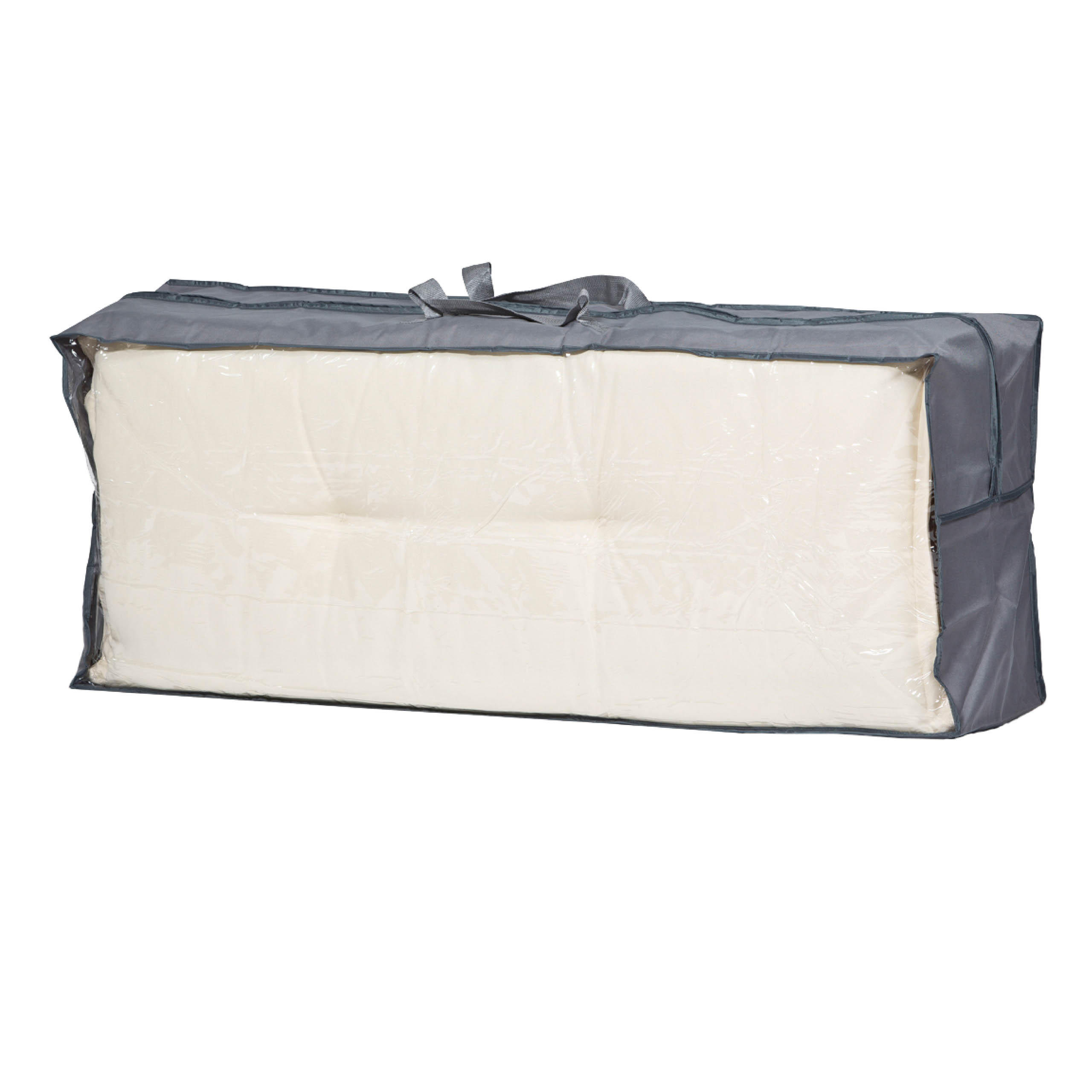 AUFLAGENTASCHE / AUFBEWAHRUNGSTASCHE für Kissen SHP-20004 - Grau, Kunststoff (130/50/32cm) - mehr Garten