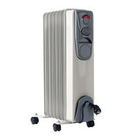 ÖLRADIATOR HOTserie Weiß 1500W 7 Rippen, Elektroheizung, Heizkörper, Öl Radiator, Raumheizer, Standheizung, Thermostat, Mobile Heizung - Weiß, Kunststoff/Metall (35/62/23cm) - HOTSERIE