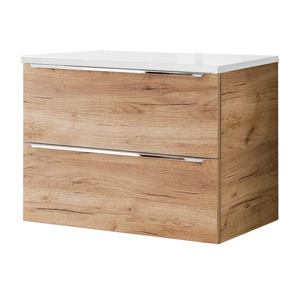 WASCHBECKENSCHRANK Toskana-56 - Braun, Holzwerkstoff (61/60/46cm) - Lomado