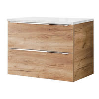 WASCHBECKENSCHRANK Toskana-56 - Braun, Holzwerkstoff (61/60/46cm) - Lomado