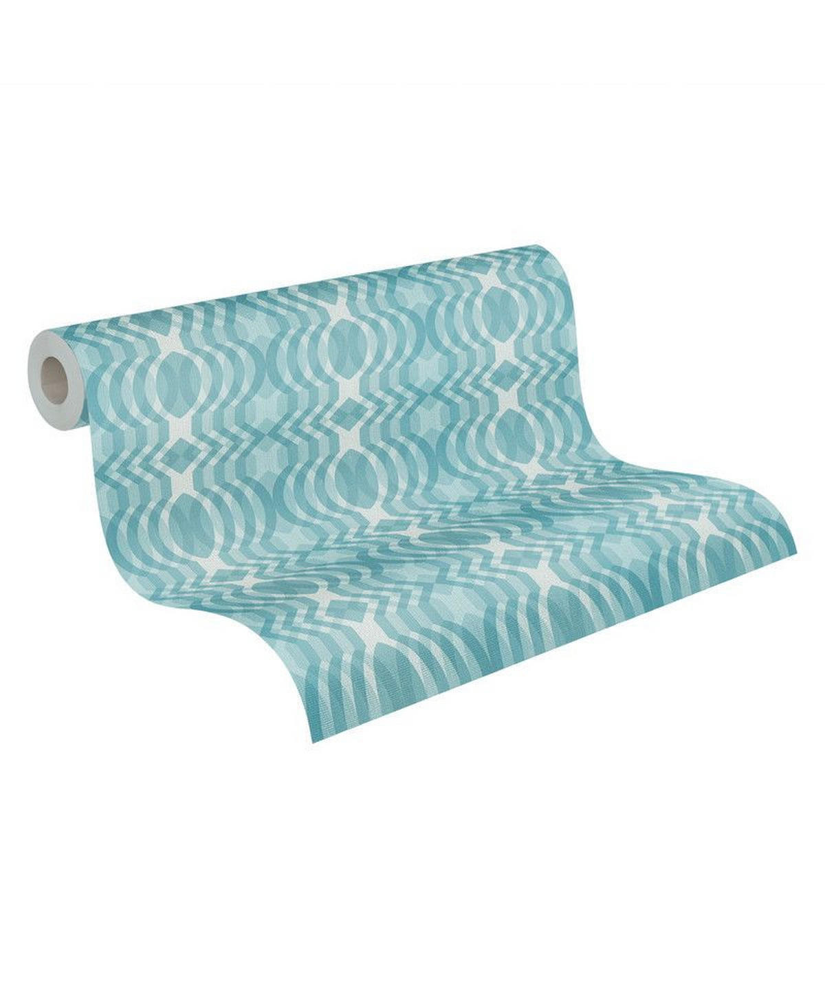 VLIESTAPETE Petrol 53/850 cm - Petrol, Textil (53/1cm) - KUNSTLOFT