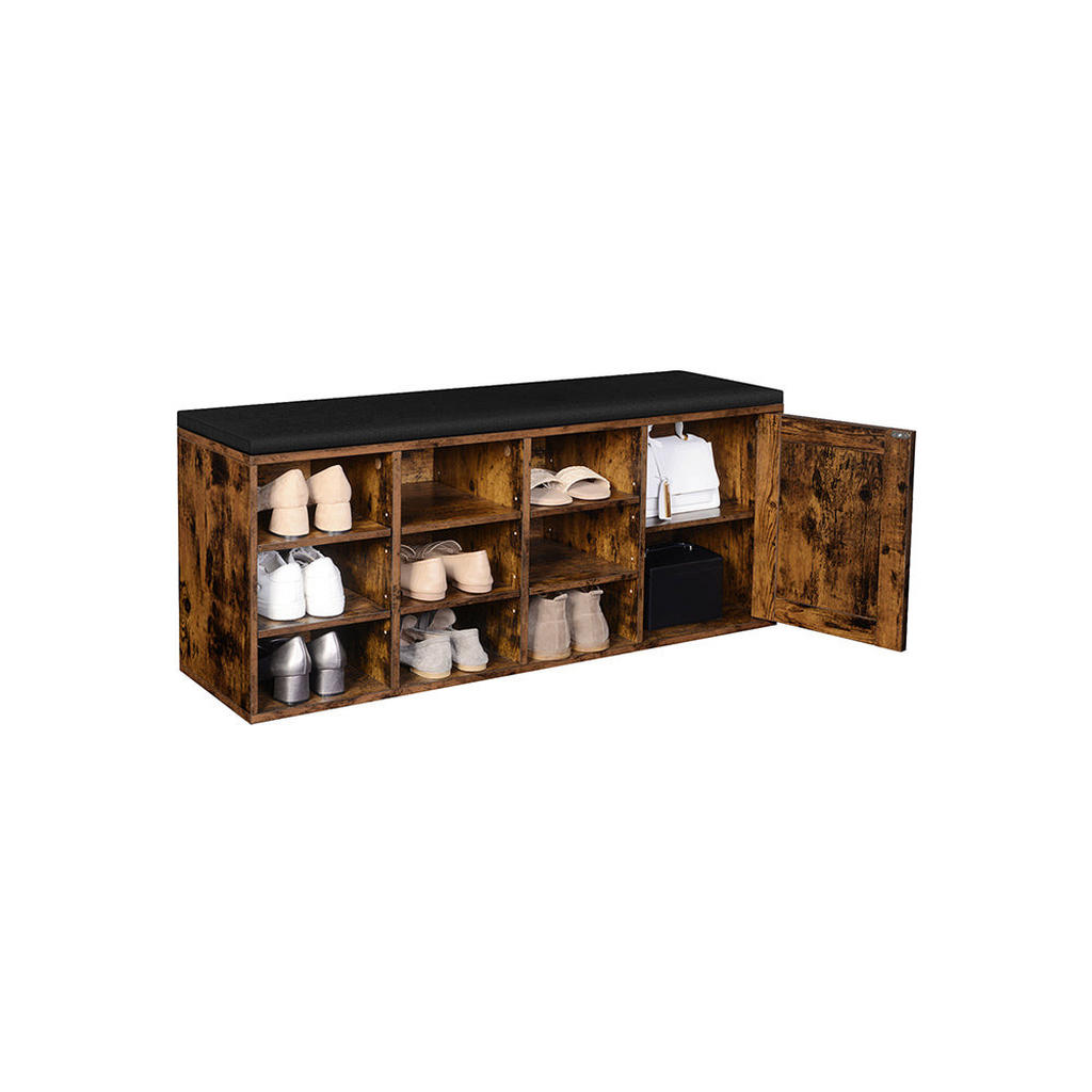Thumbnail - Hansiro Schuhregal, Braun, Holzwerkstoff, 30x48x110 cm, Garderobe, Schuhaufbewahrung, Schuhregale