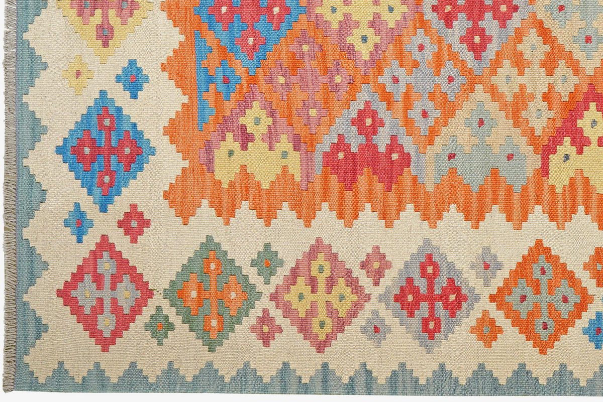 HANDWEBTEPPICH Kelim Gashgai Orange 250/171 cm Schurwolle - Orange, Textil (171/250cm) - Looma