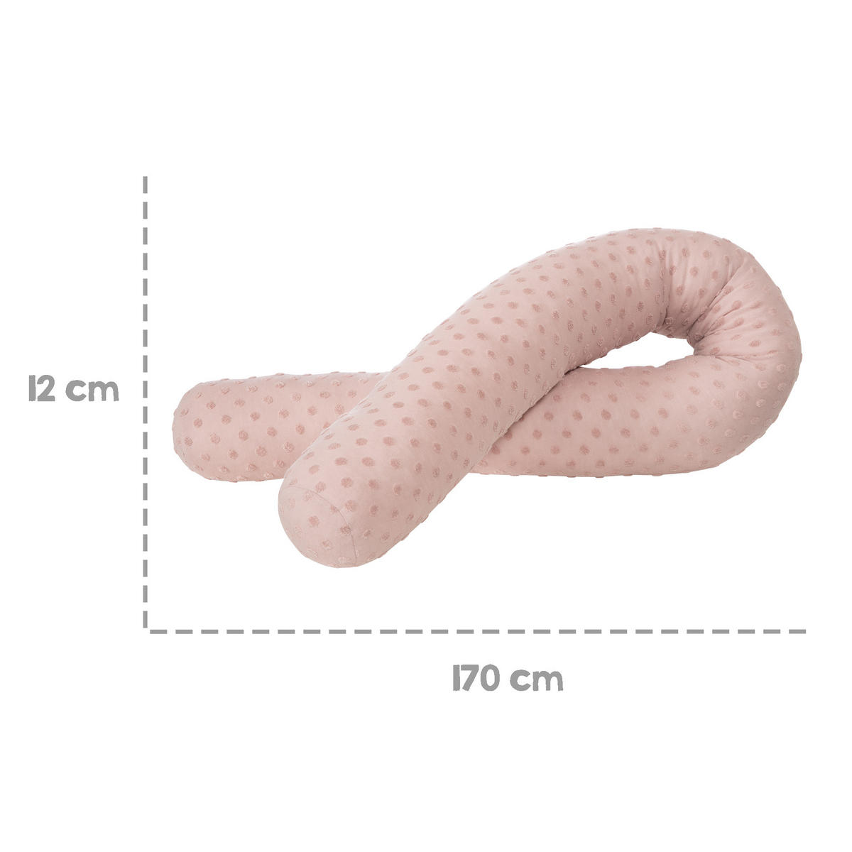 BETTSCHLANGE Lil Planet rosa - Altrosa, Textil (170/12cm) - Roba