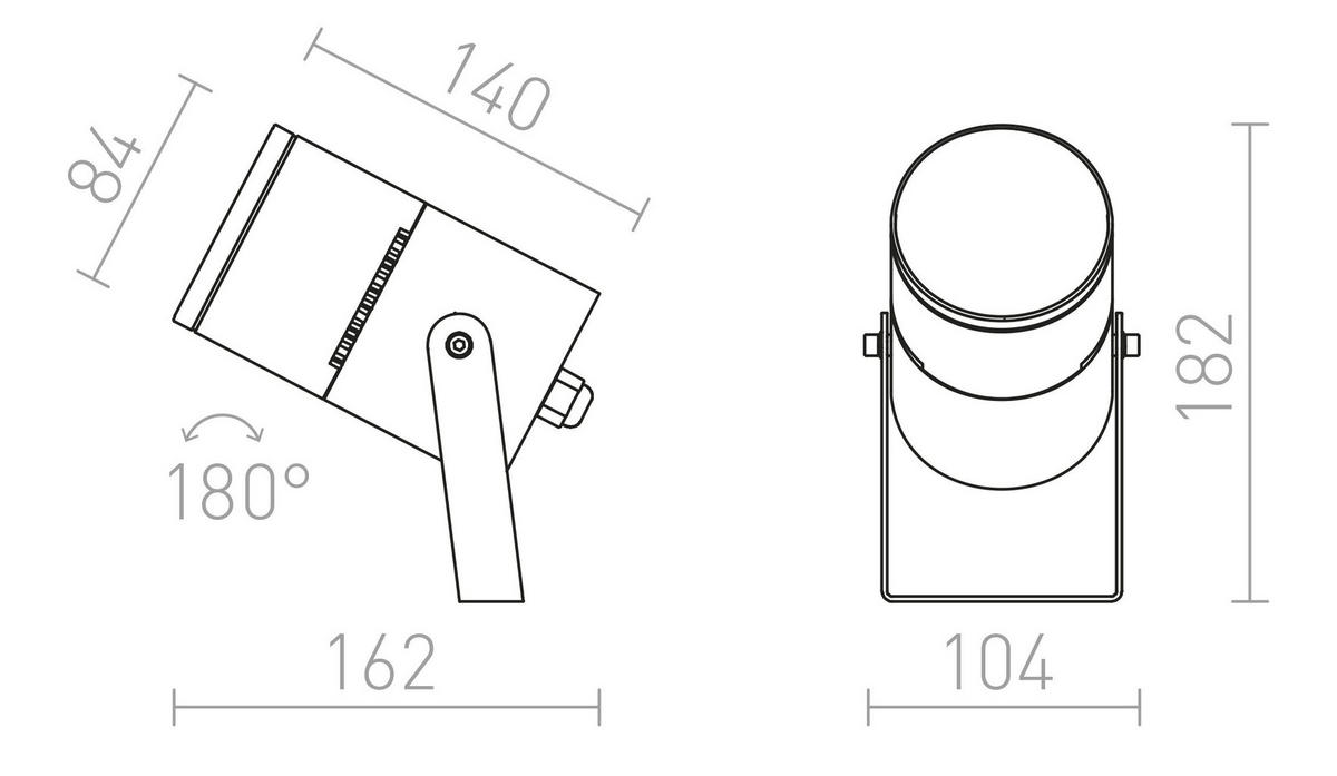 AUSSENLEUCHTE ROSS Anthrazitgrau 9 W IP65 - Grau, Metall (85/85/20cm) - Rendl
