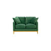 ZWEISITZER-SOFA Linara-Velluto 10 - Grün, Holz/Textil (141/91/95cm)