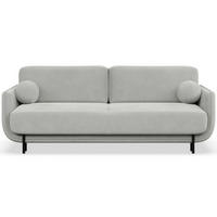 SCHLAFSOFA Ovals Hellgrau - Hellgrau/Schwarz, Textil/Metall (236/95/96cm) - Selsey