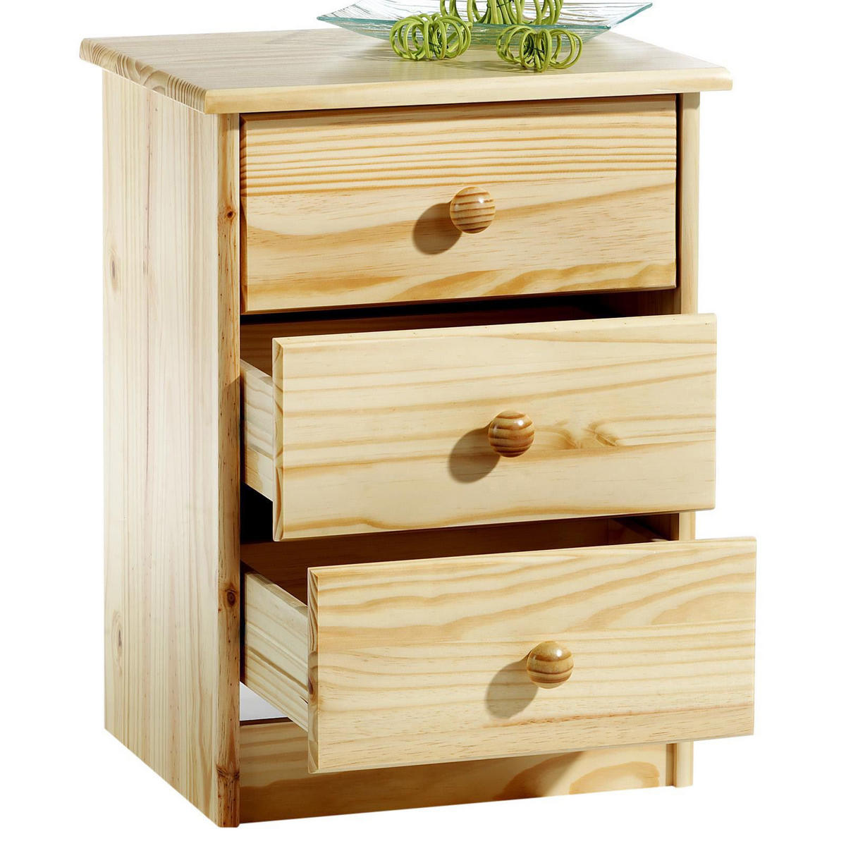 NACHTTISCH RONDO - Naturfarben, Holz (43/58/35cm) - IDIMEX