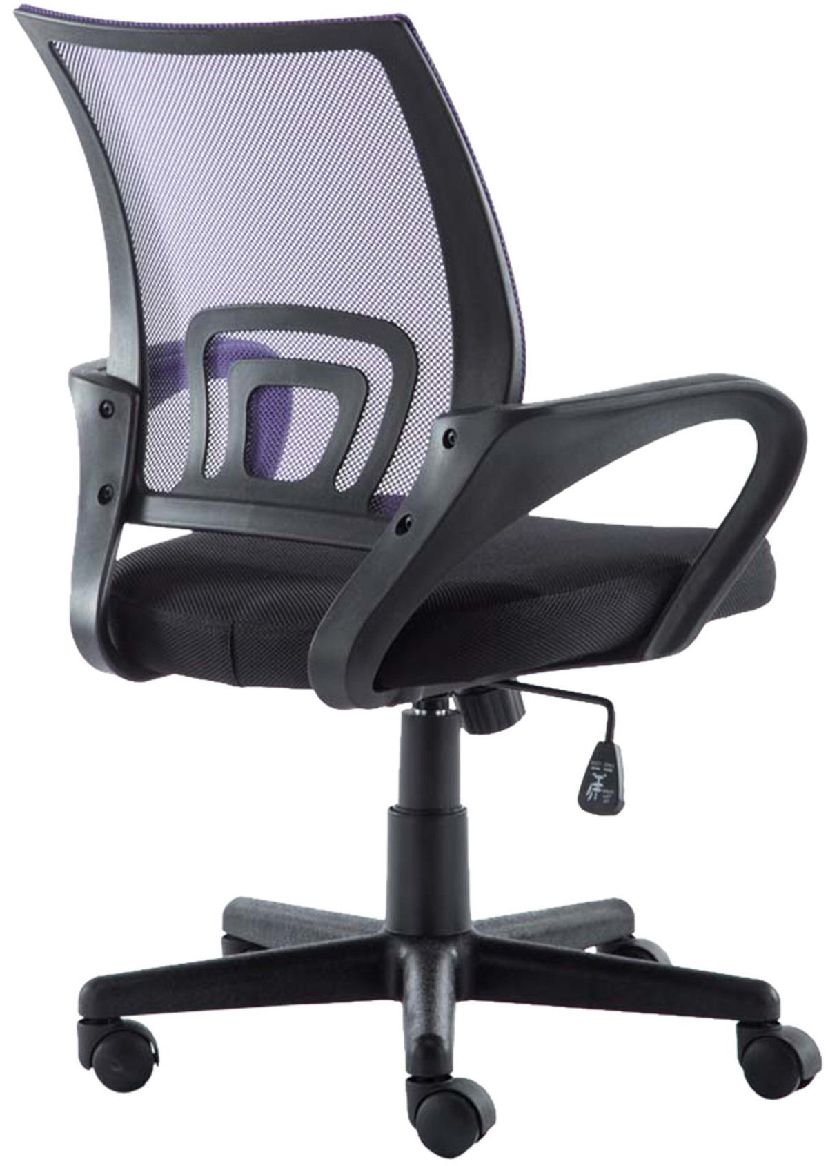 BÜROSTUHL PARIS - 88x56x54, Lila | Kunstleder | Kunststoff Gestell - Lila, Leder/Kunststoff (56/88/54cm) - DELUKE