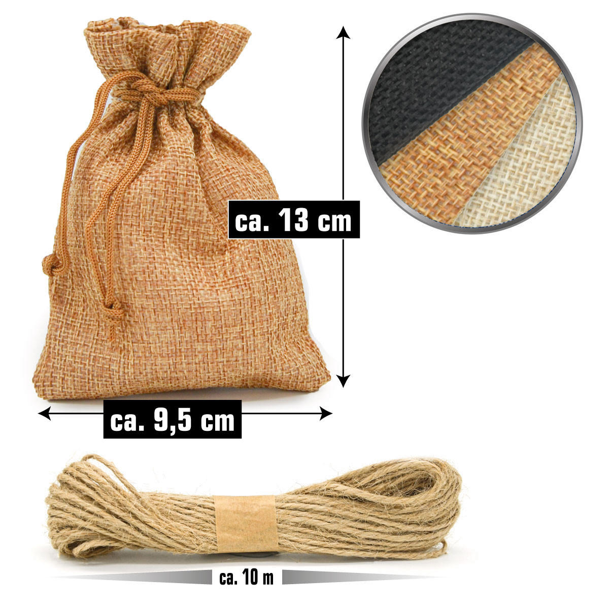 ADVENTSKALENDER zum Selbstbefüllen, 24 Geschenk-Säckchen Braun - Braun, Kunststoff (9.5/3/13cm) - Dunedesign