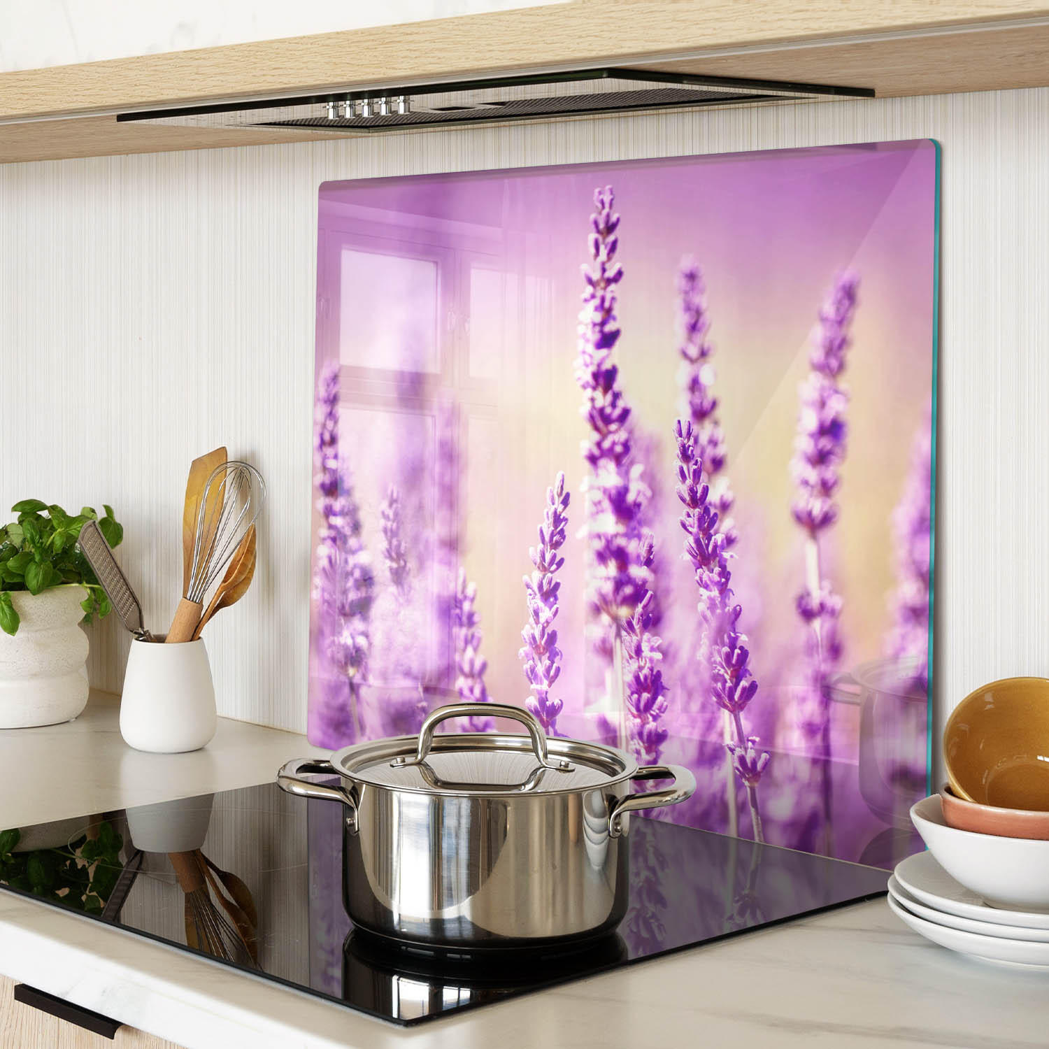 GLASPLATTE 60x52 cm Lavendel - Lila, Glas (60/0.4/52cm) - TULUP