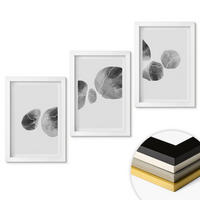 WANDBILDER 3er-Set - 20x30 cm Weißer Rahmen - Abstrakte Kunst, Farbspritzer - Weiß, Kunststoff (20/30cm) - ArtPrintCave