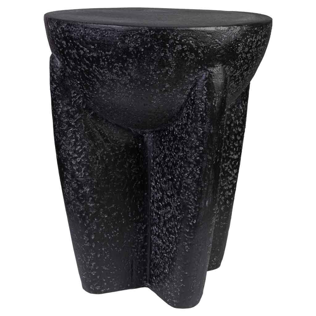 BEISTELLTISCH aus magnesium 38x38x46cm - Schwarz, Stein (46/38/38cm) - Wanderlust