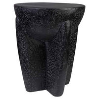 BEISTELLTISCH aus magnesium 38x38x46cm - Schwarz, Stein (46/38/38cm) - Wanderlust