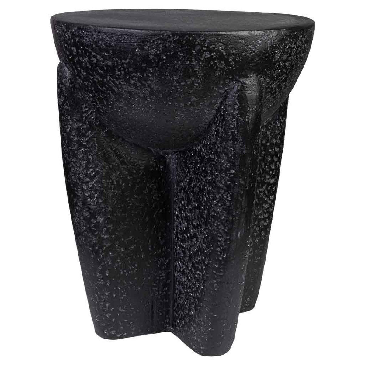 BEISTELLTISCH aus magnesium 38x38x46cm - Schwarz, Stein (46/38/38cm) - Wanderlust