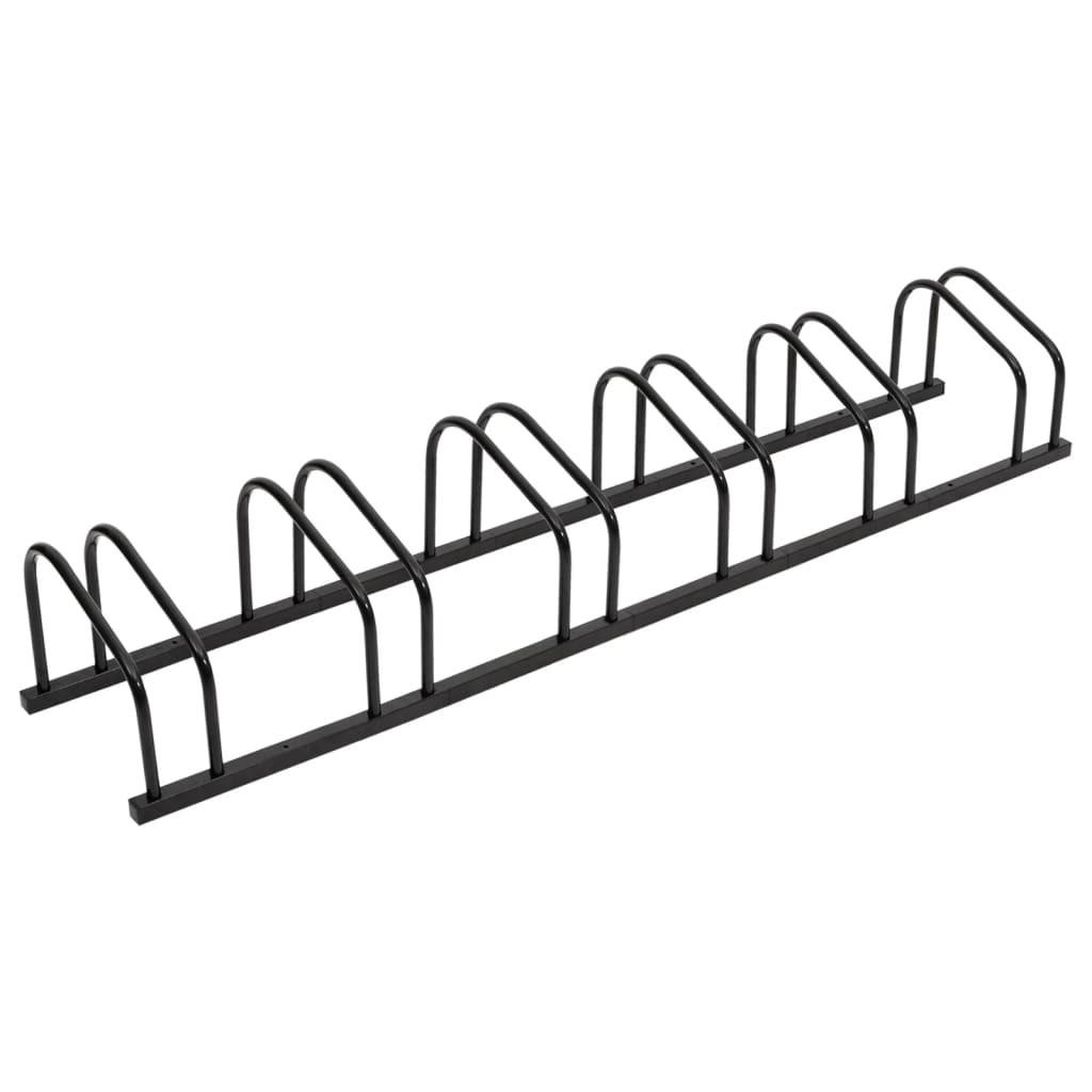 FAHRRADSTÄNDER Für 6 Fahrräder Schwarz Stahl - Schwarz, Metall (163.5/26/33cm) - vidaXL