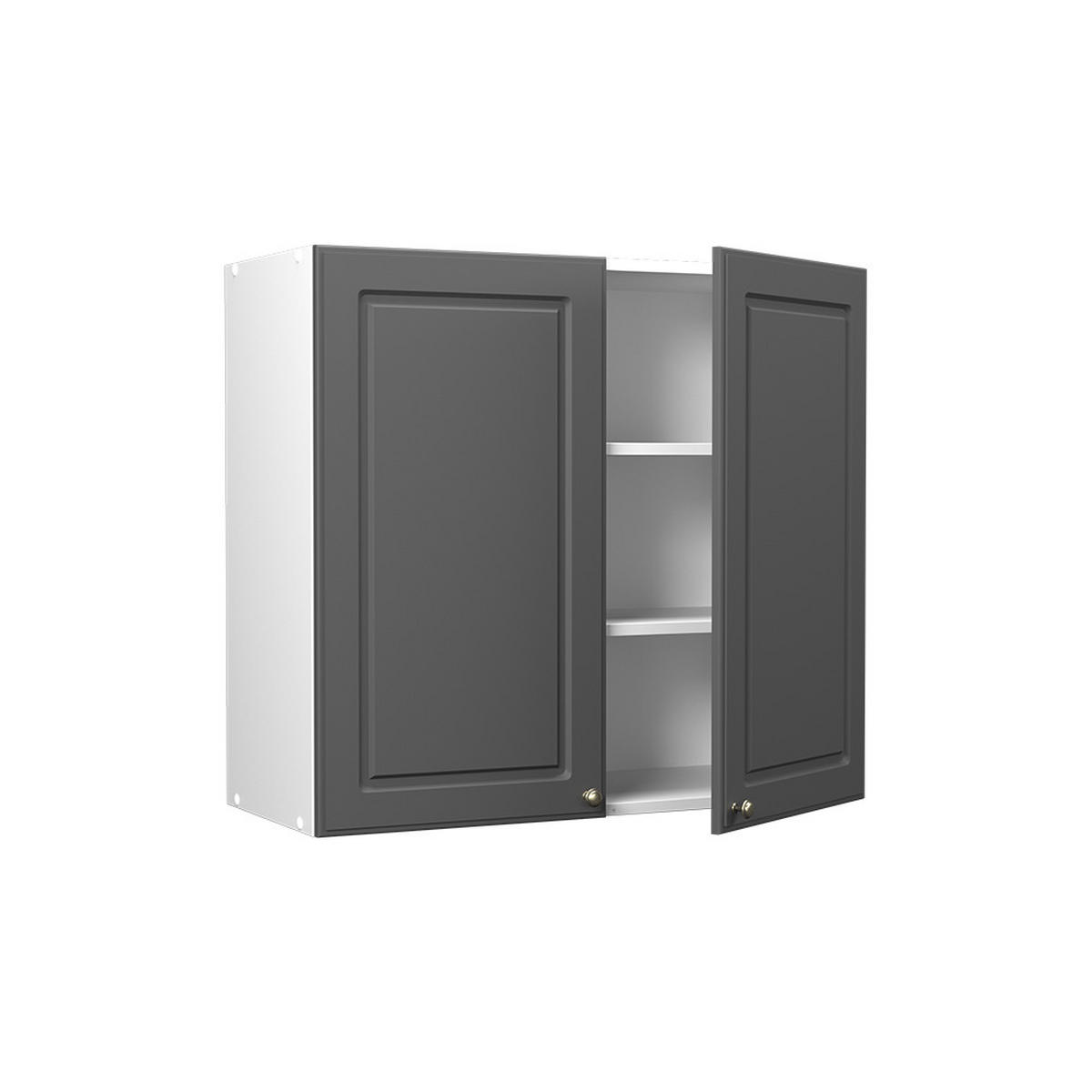 HÄNGESCHRANK Fame-Line, Anthrazit-Gold Landhaus/Weiß, 80 cm - Anthrazit/Weiß, Holzwerkstoff (80/72/34.1cm) - Vicco