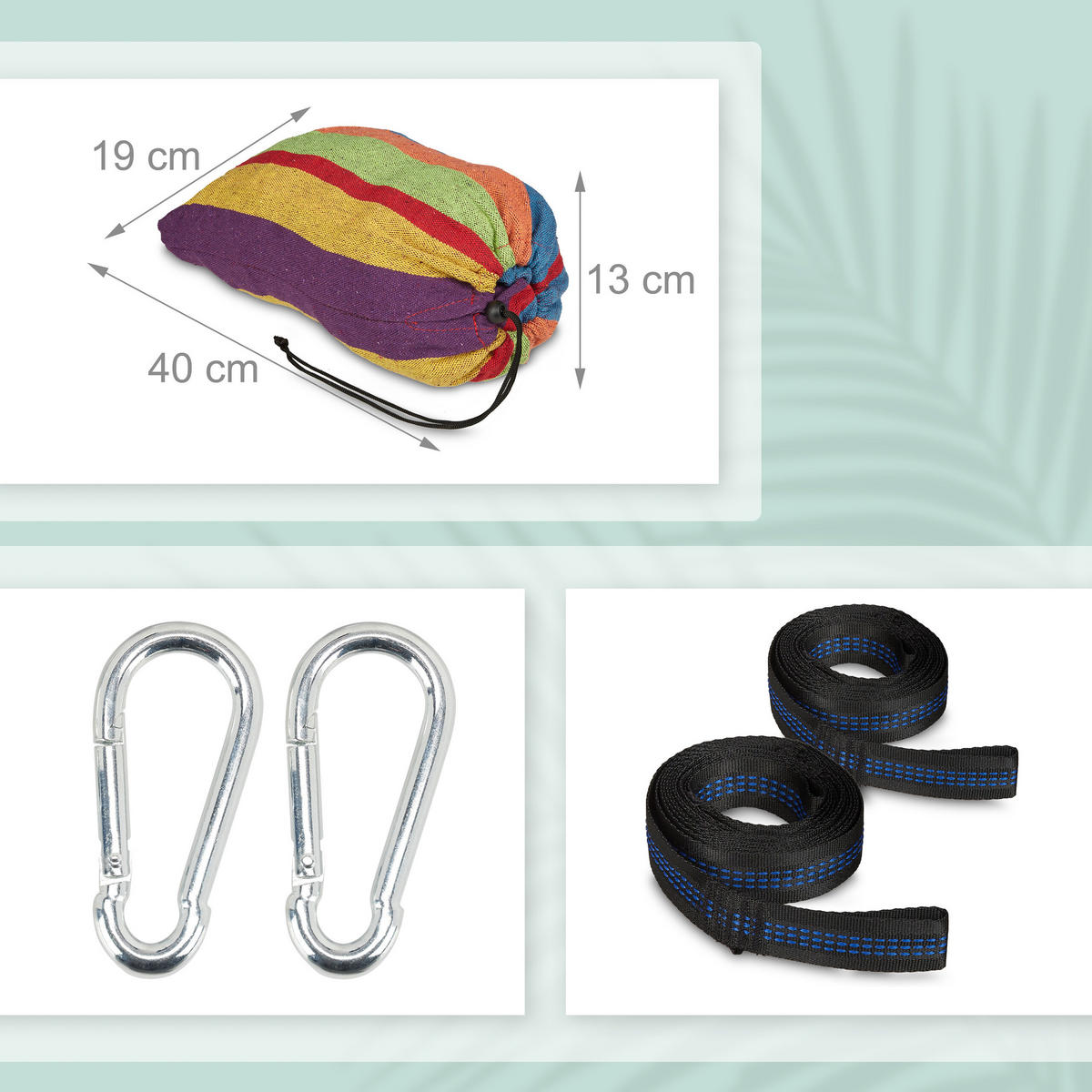 HÄNGEMATTE - Multicolor, Textil (150/2.5/250cm) - Relaxdays