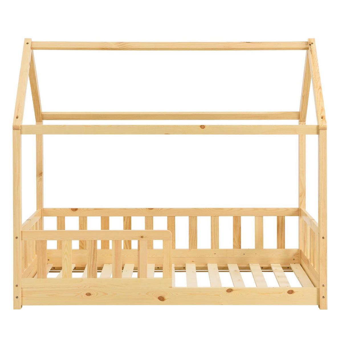 KINDERBETT Marli natur 80x160 cm - Naturfarben, Holz (80/160cm) - Juskys