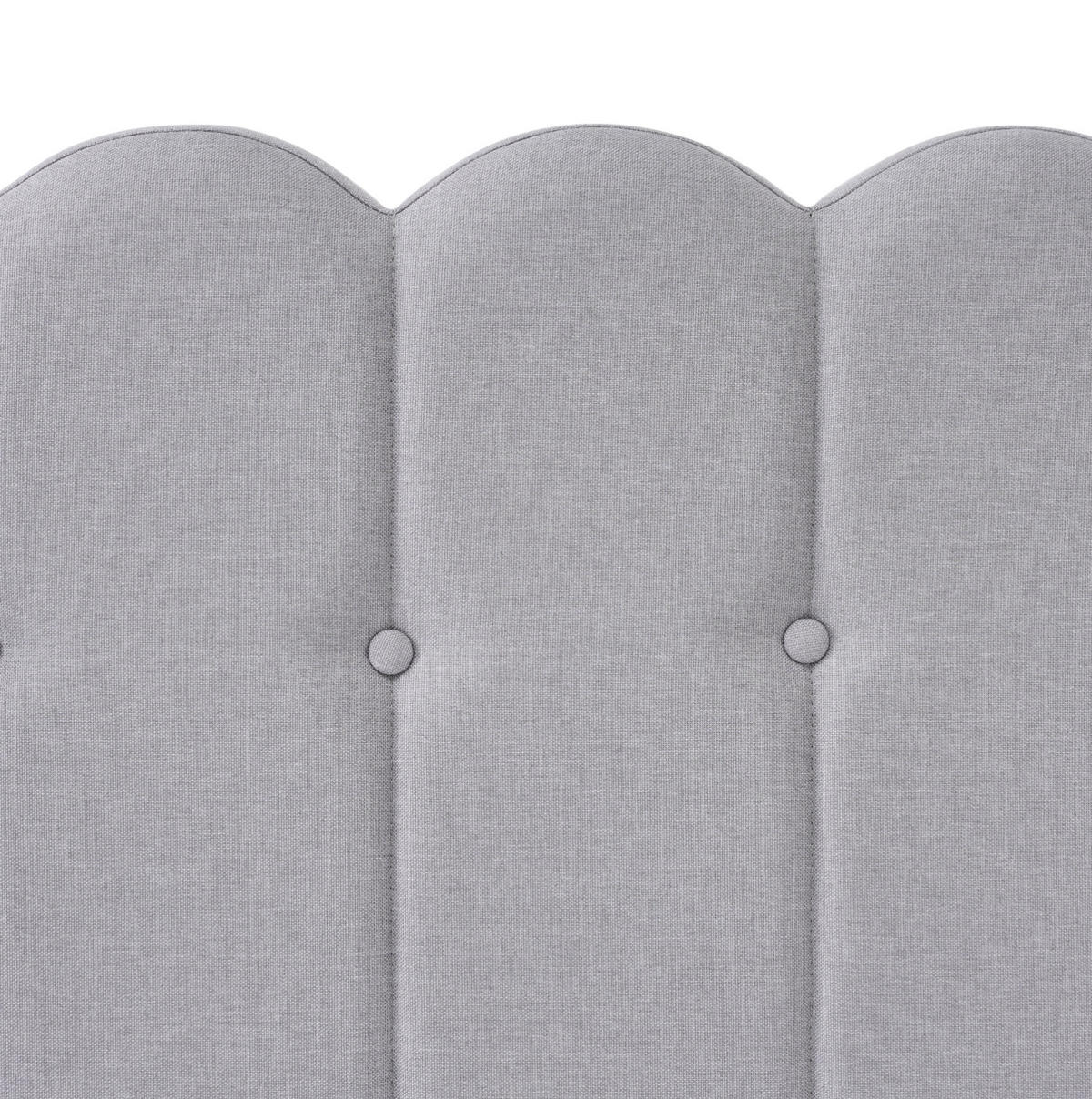 POLSTERBETT 140/200 cm Grau aus Leinen mit USB- und Typ-C-Ladefunktion - Grau, Textil (140/200cm) - OKMYHOME