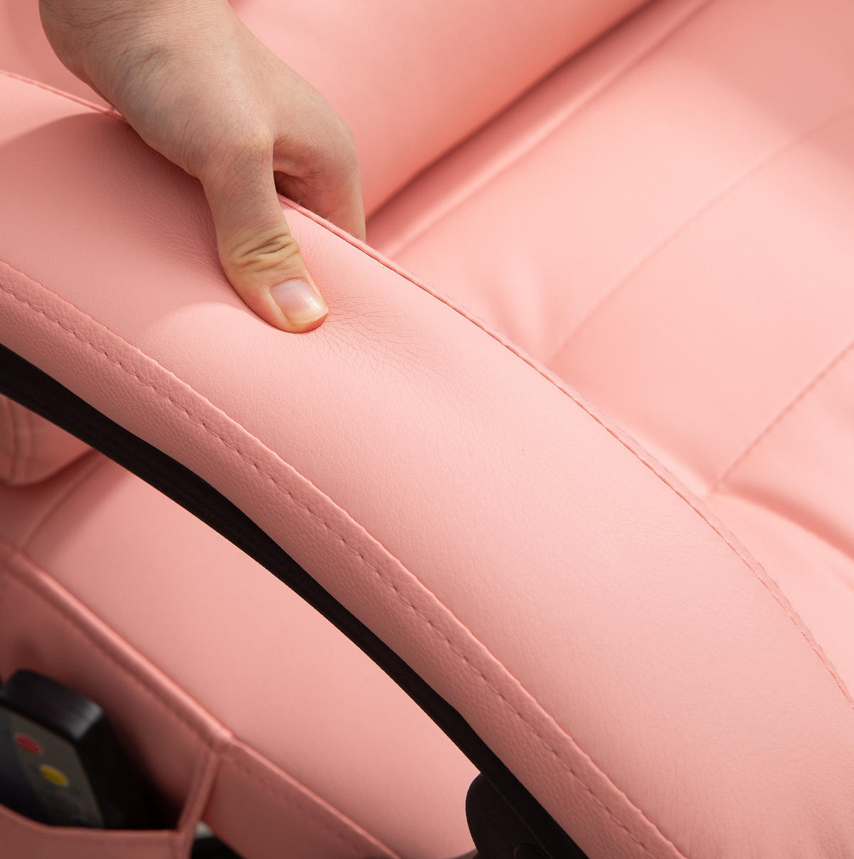 BÜROSTUHL mit Massagefunktion höhenverstellbar Pink - Pink, Metall (67/121/67cm) - Meubliv