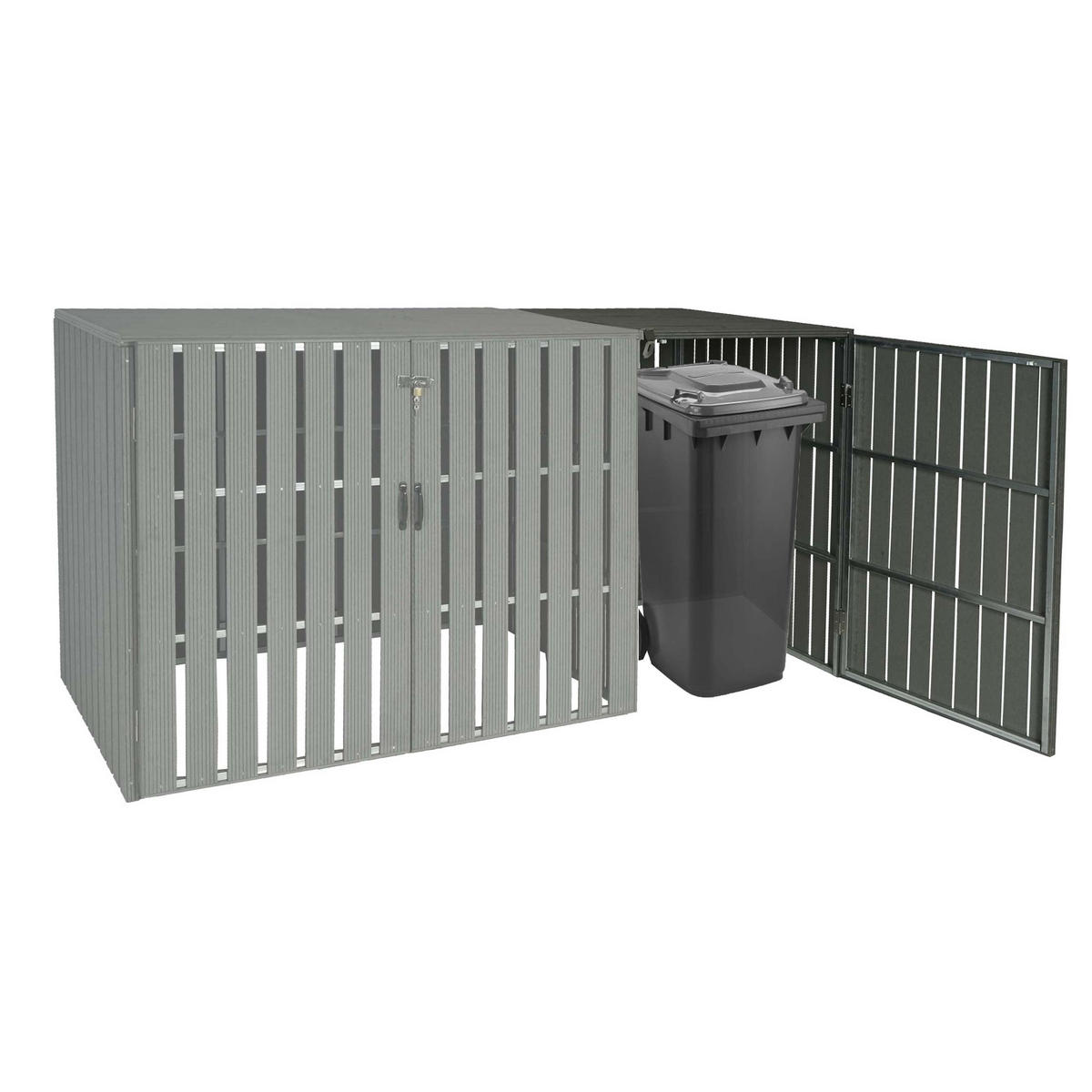 MÜLLTONNENBOX ERWEITERUNG Grau - Grau, Metall (66/115/76cm) - MCW