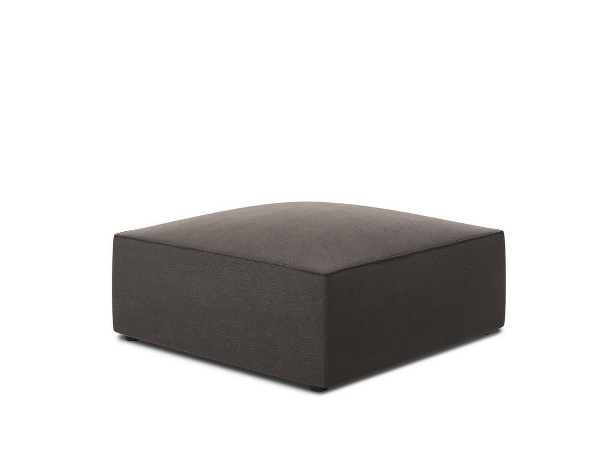 POUF Ruby aus Samt dunkelgrau - Dunkelgrau, Textil (93/40/93cm) - Micadoni