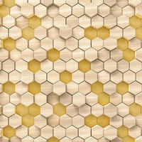FOTOTAPETE Hexagon 400 x 250 cm - Gelb, Papier (400/250cm) - Sanders & Sanders