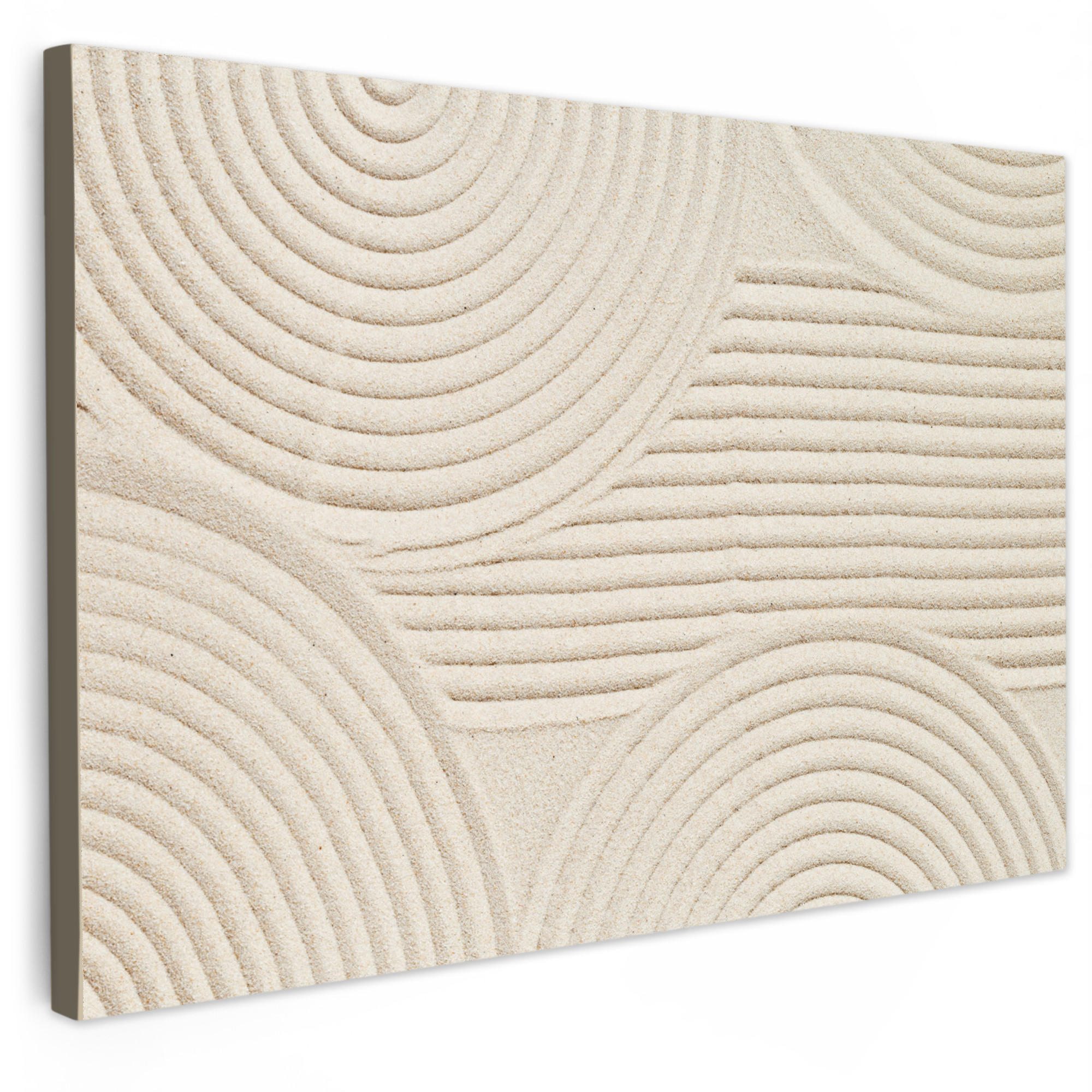 SLIKA NA PLATNU Mönster - Abstrakt - Vit 30x20 cm - bež, tekstil (30/20cm) - MuchoWow