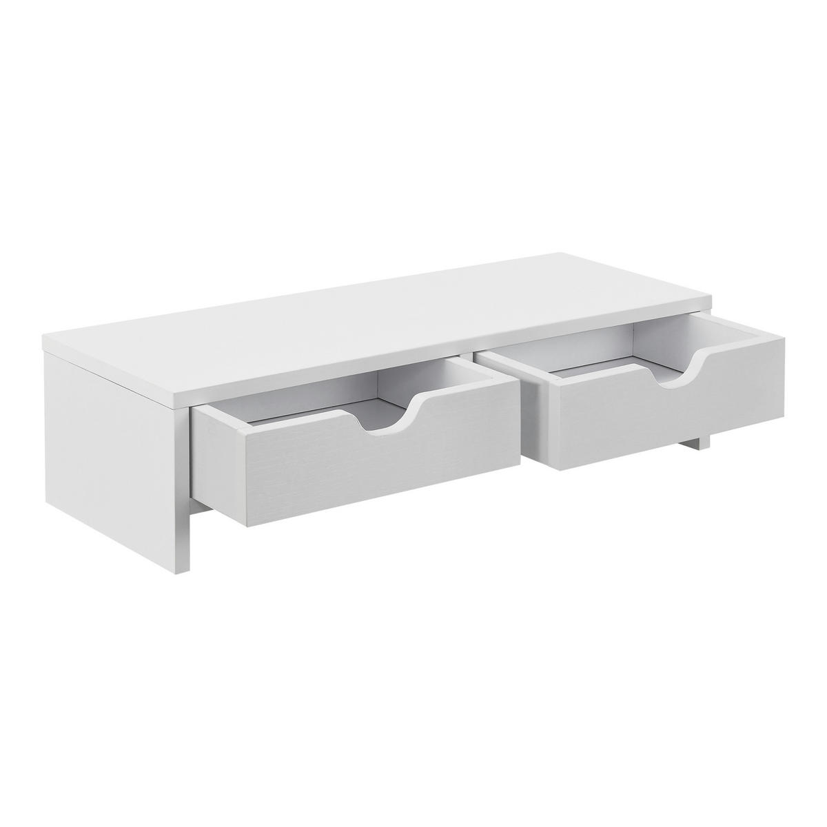 MONITORSTÄNDER Mänttä - Weiß, Holzwerkstoff (18/50/13cm) - [en.casa]