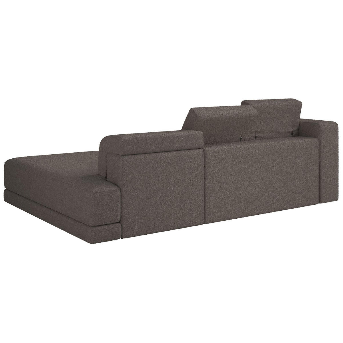 ECKSOFA Novals L-Form, 4-Sitzer, rechts 278 cm - Schwarz/Braun, Holz/Kunststoff (168/278cm) - Selsey