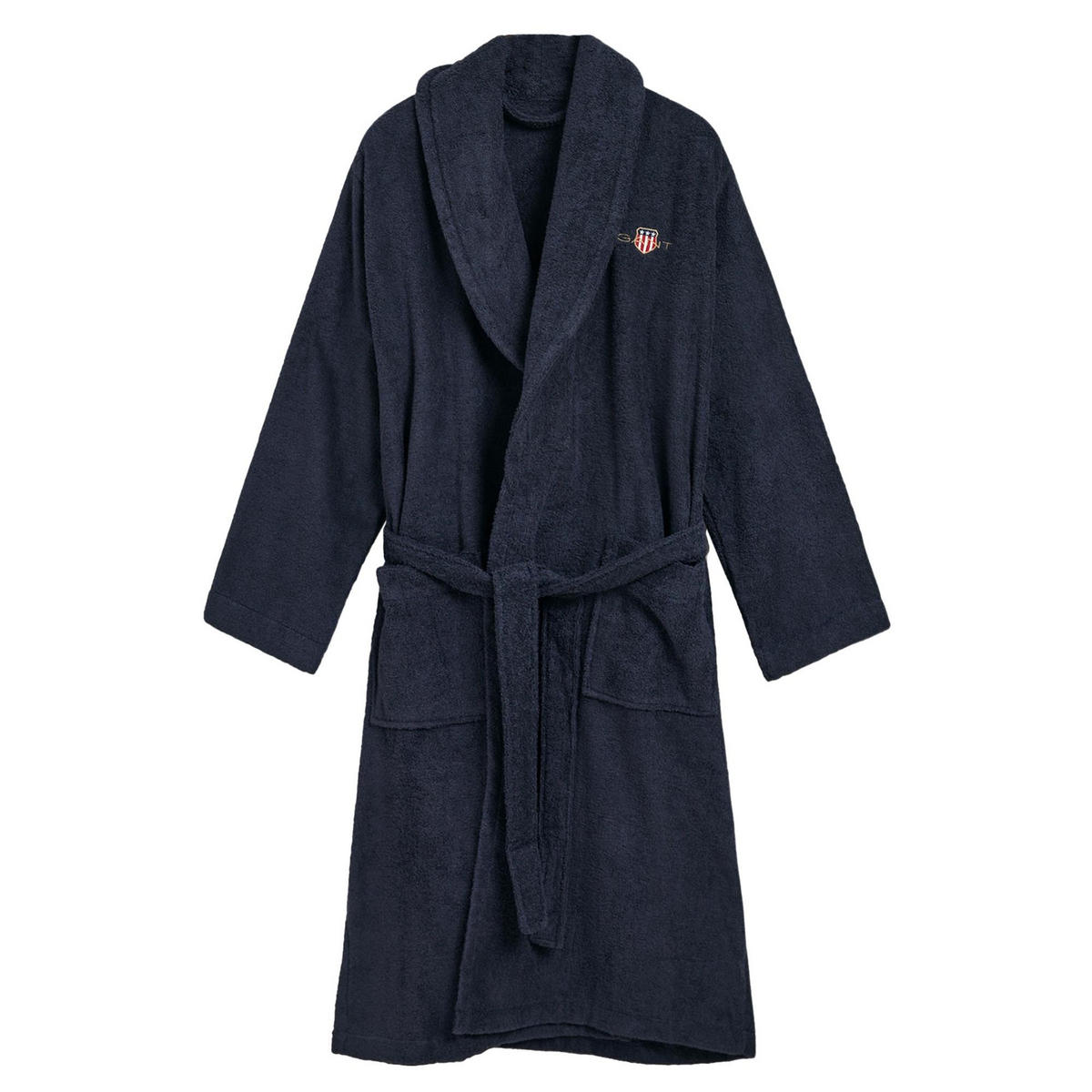 BADEMANTEL Unisex ARCHIVE SHIELD TERRY ROBE Blau Baumwolle - Blau, Textil (Lnull) - GANT