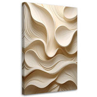 LEINWANDBILDER, 3D-Abstraktion - Beige, Textil (80/120cm) - Feeby