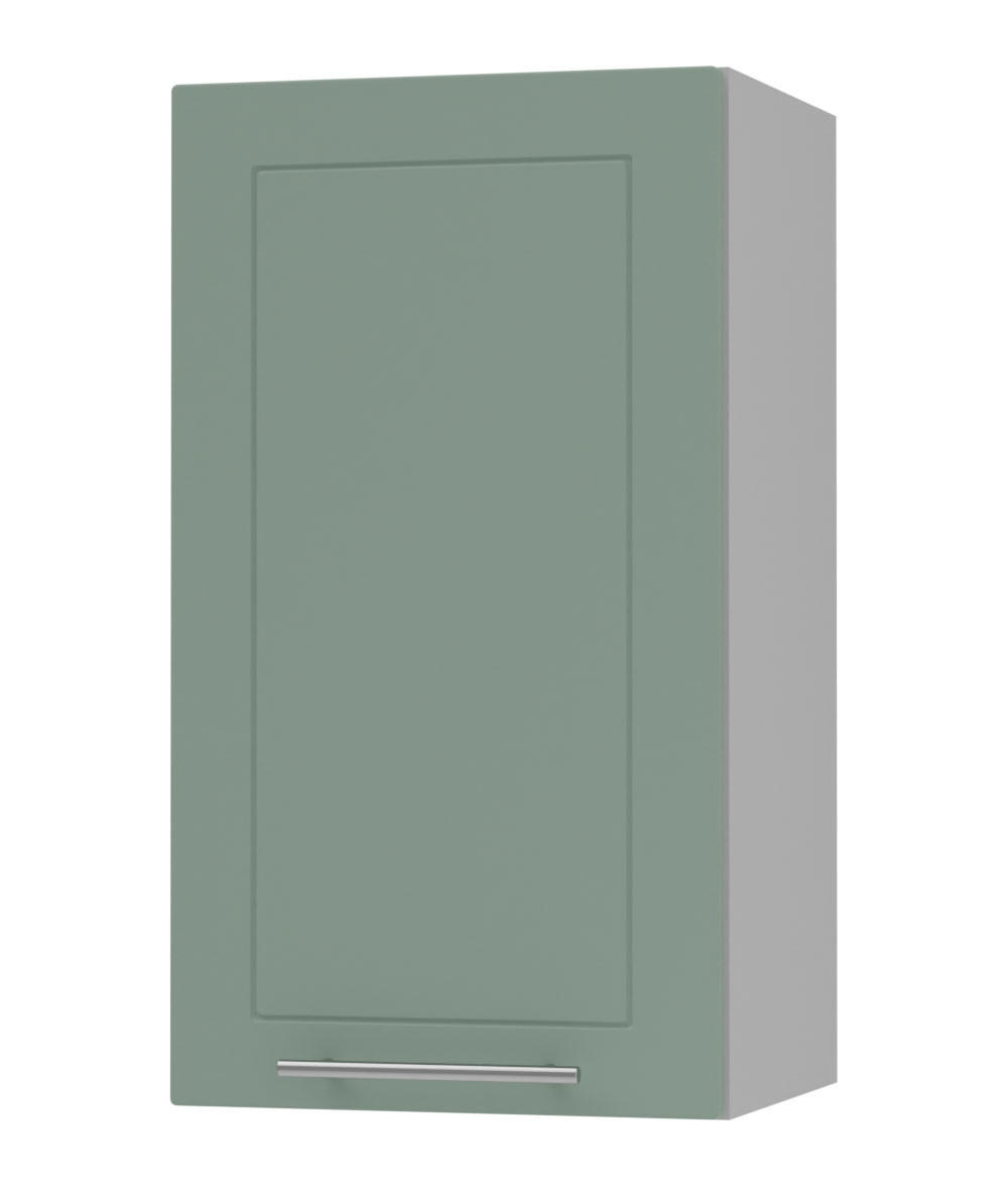 Feldmann-Wohnen Küchenhängeschrank Mintgrün, Grau 40x72x32.5 cm