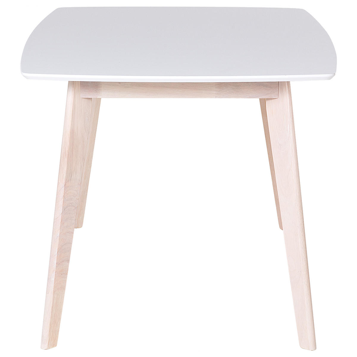 ESSTISCH 150/90/75 cm Weiß, Hellbraun Rechteckig Santos - Weiß, Holzwerkstoff (150/90/75cm) - Beliani