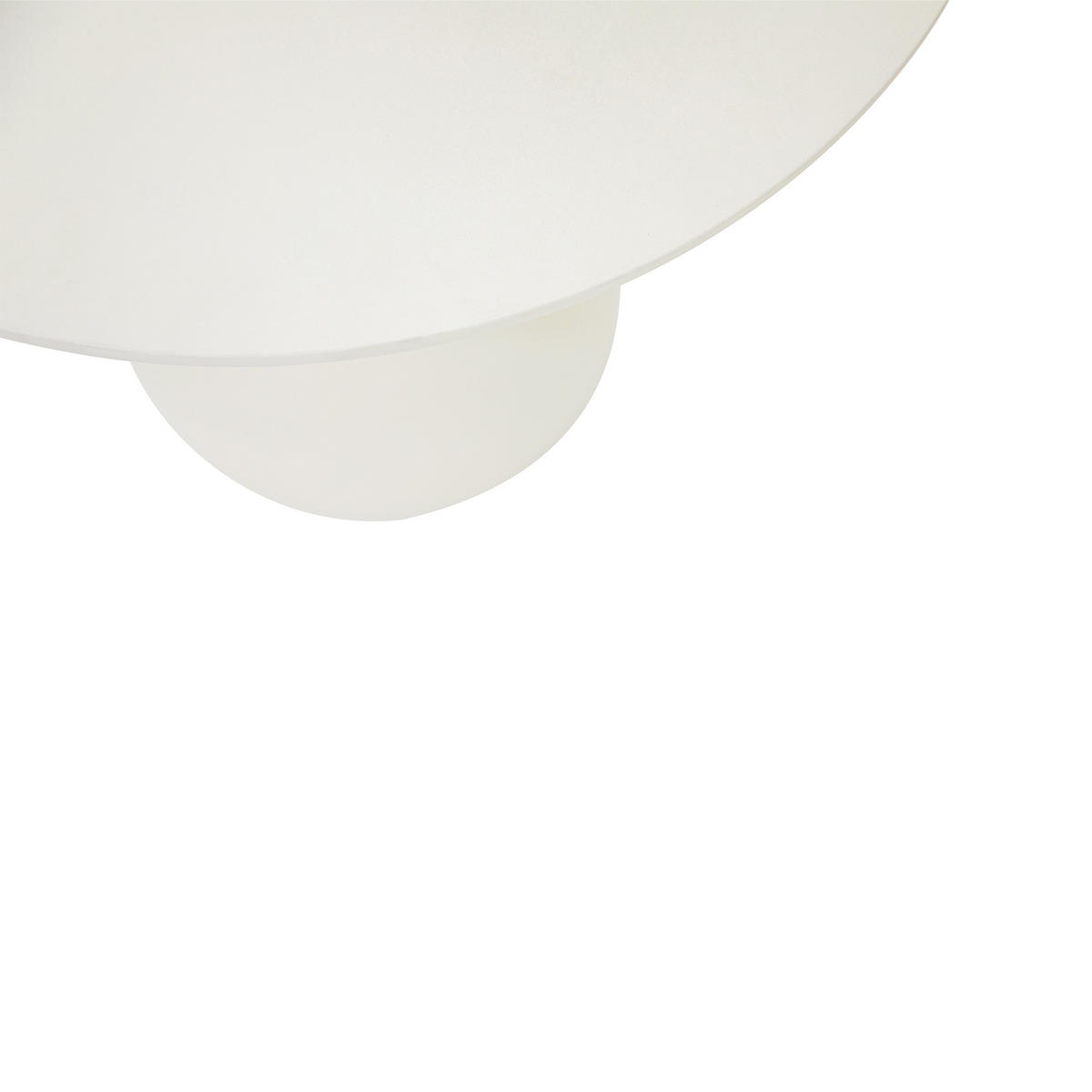 COUCHTISCH CORDOBA 60/60/50 cm Beton, Weiß rund - Weiß, Naturmaterialien (60/60/50cm) - Elementi