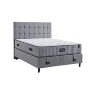 POLSTERBETTSET Optimal 160x200 Grau - Grau, Textil/Metall (160/200cm) - Villa Möbel