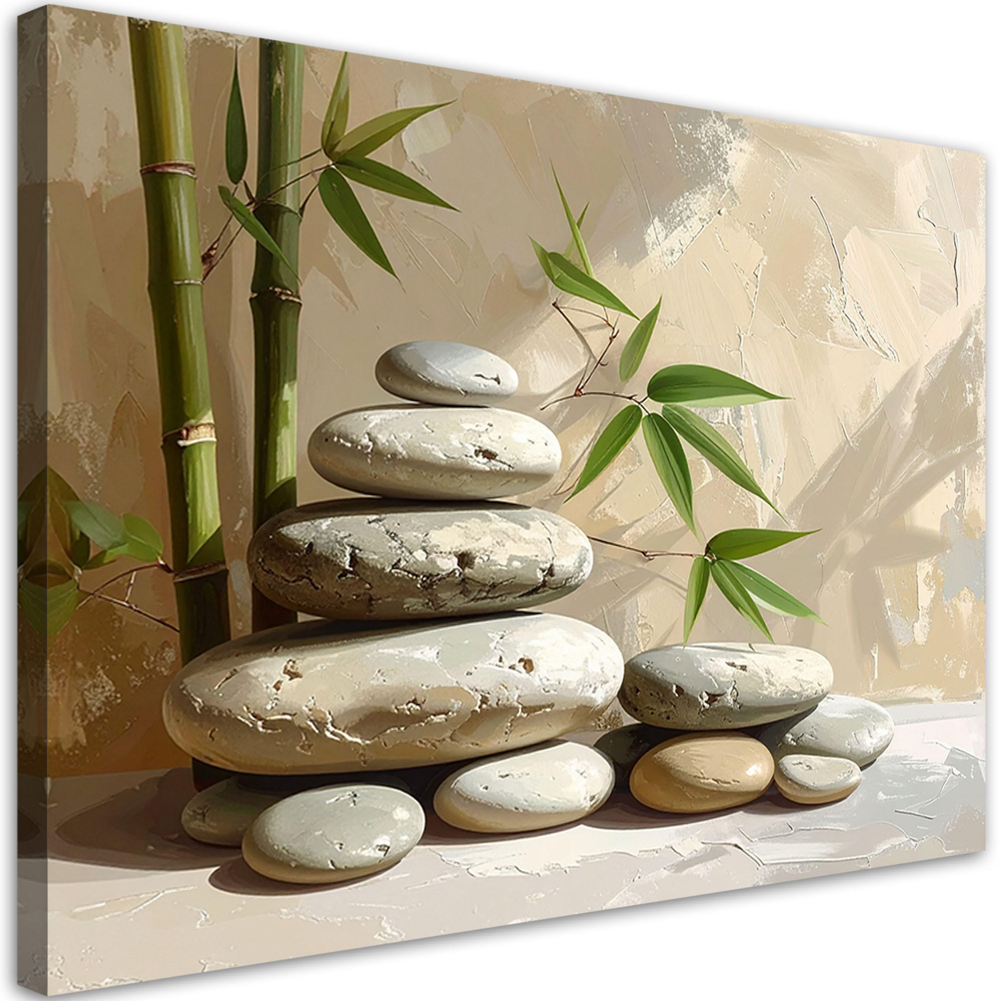 Feeby Leinwandbild Beige 120x80 cm