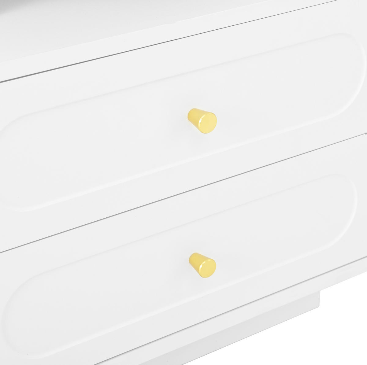 NACHTTISCH 100/60/40 cm Weiß aus Spanplatte mit LED-Beleuchtung - Weiß, Holzwerkstoff (100/60/40cm) - OKMYHOME