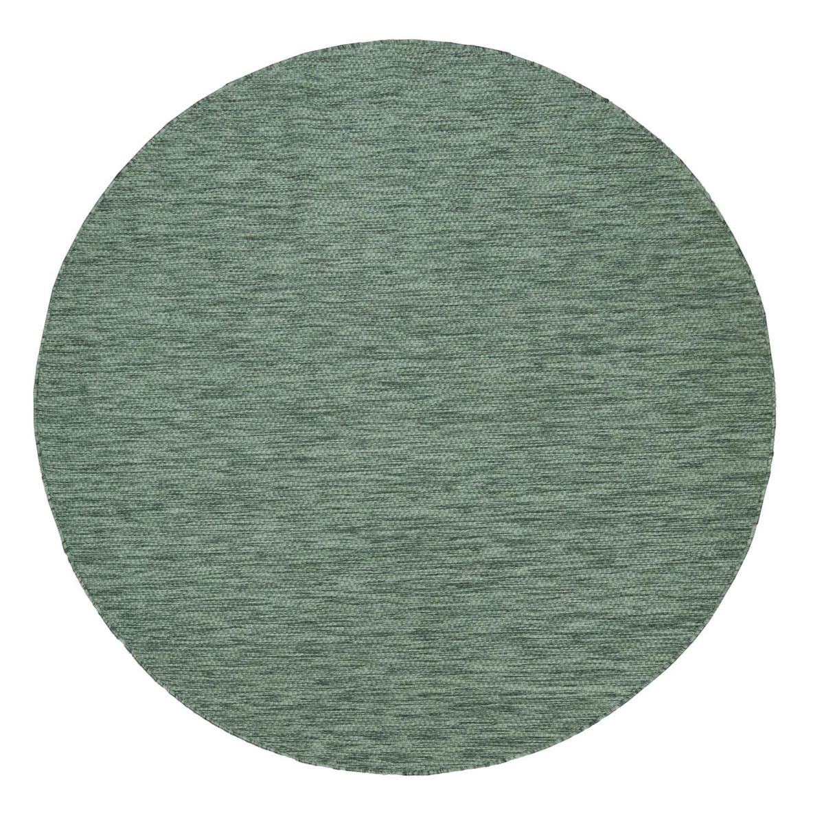 TEPPICH Kurzflor Unifarben Wohnzimmer schmutzabweisend Grün Rund 200D - Grün, Textil (200/200cm) - KADIMA DESIGN