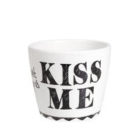 BECHER Küss mich in Schwarz - 150 ml - Multicolor, Keramik (0.2L) - Blond Amsterdam
