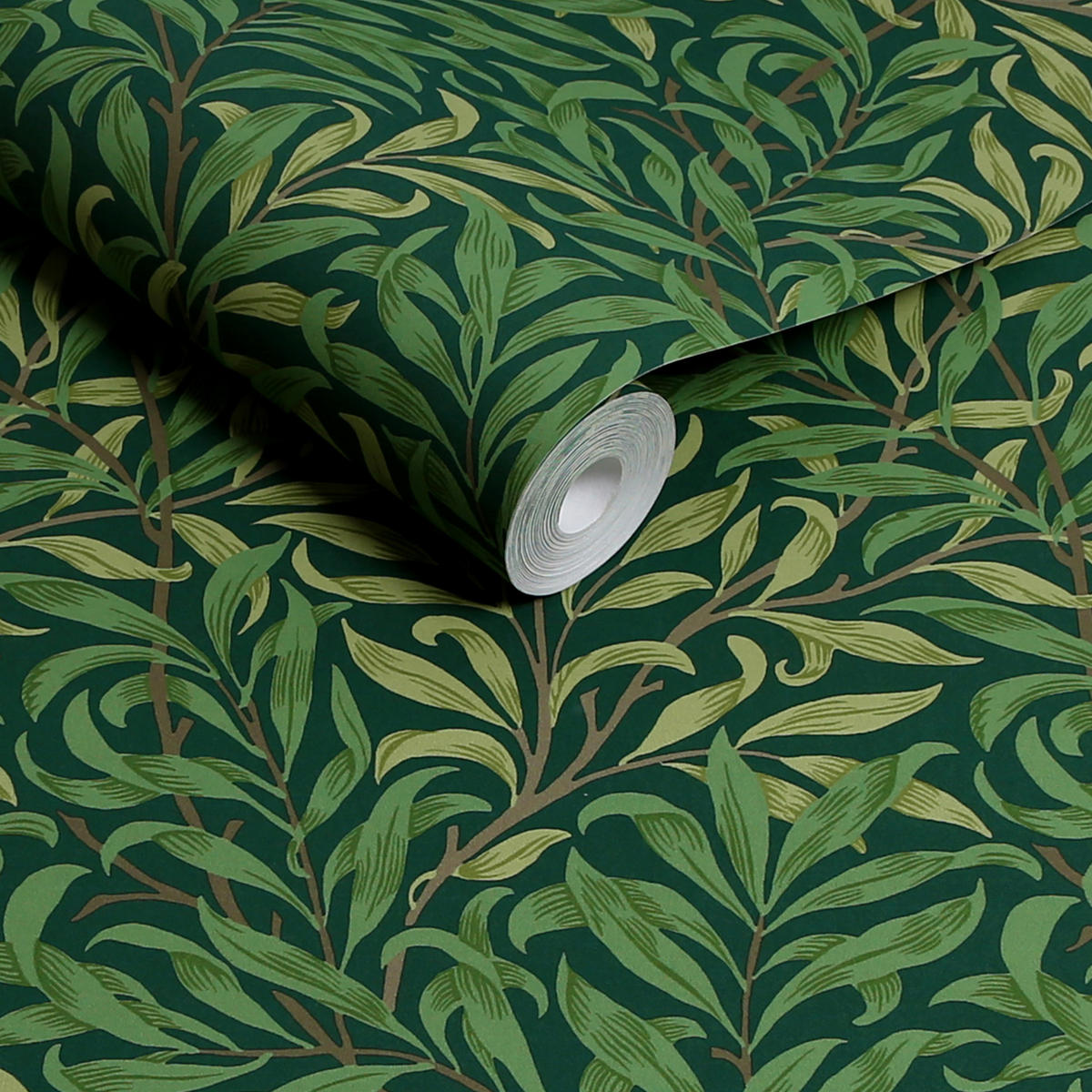 VLIESTAPETE Willow Bough Deep Green - Grün, Papier/Kunststoff (52/1000cm) - Graham & Brown