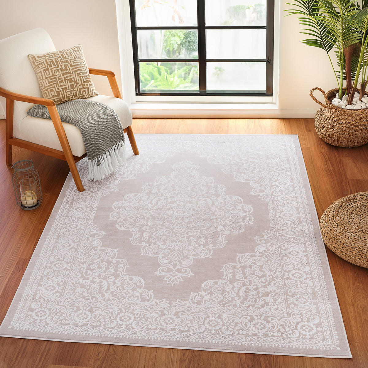 VINTAGE-TEPPICH 120x170 cm Beige - Beige, Naturmaterialien/Textil (120/170cm) - LIVABLISS