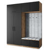 GARDEROBENSCHRANK REMA 200/240/60 cm Modern Eichefarben - Eichefarben/Hellgrau, Holzwerkstoff (200/240/60cm) - MASSENO